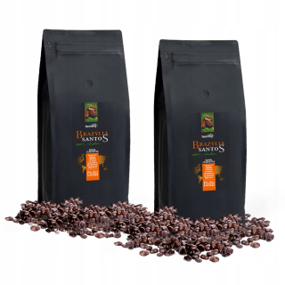Zrnková káva -  Káva Brazília Santos 2KG Čerstvo Pečené Arabic100%