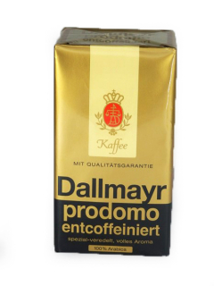 Káva bez kofeínu - Káva Dallmayr 500g mleté z Nemecka