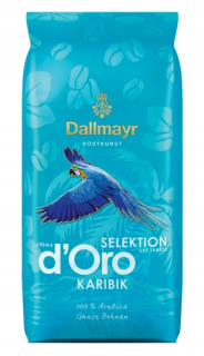 Zrnková káva -  Káva Dallmayr D'Oro Karibik 1kg Obilie NOVINKA