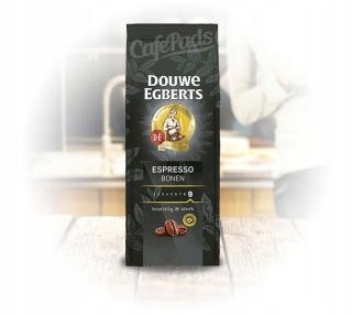 Zrnková káva -  Douwe Egberts espresso 500g zrná z Holandska