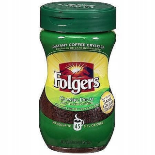 Instantná káva -  Káva Folgers Classic Decaf 226g z USA