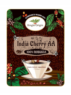 Zrnková káva - Káva India Cherry AA - 100% Robusta 1kg