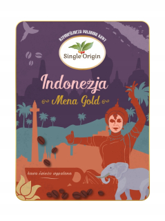 Zrnková káva - KÁVA INDONÉZIA MENA GOLD - jeden pôvod 500g