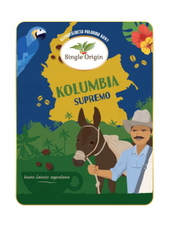 Zrnková káva - Káva Kolumbia SUPREMO - jediný pôvod 200g