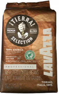 Zrnková káva -  Kávová lavazza Tierra Výber 1 kg Grainy