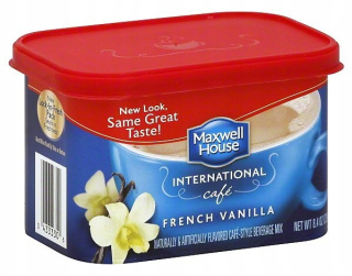 Instantná káva -  Francúzska vanilková káva Maxwell House 239 g z USA