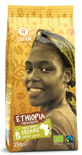 Káva mletá - Mleté kávu zlato Arabica Etiópia Bio 250 g oxfám