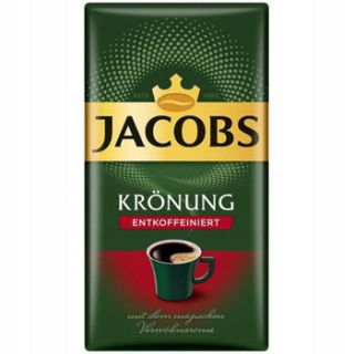 Káva bez kofeínu -  Jacobs Kronung mletá káva DECaffeinated z Nemecka