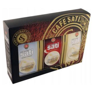 Káva mletá -  MILED SATI CEAKING SET 3 FLUTORS BOX 3 x 200 g