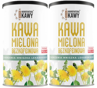 Káva bez kofeínu -  Mletá káva s koreňom púpavy 2x150g