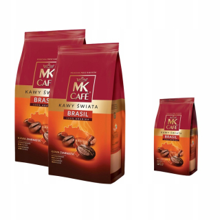 Zrnková káva -  Káva MK Cafe Brazília Grain 1kg X 2 + Free 250g