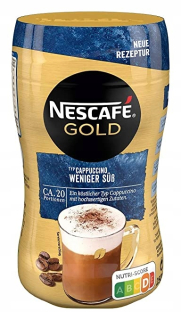 Cappuccino - Kapučíno - Nescafe GOLD Cappuccino káva menej cukru z Nemecka