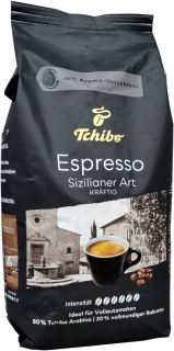 Zrnková káva - Coffee Tchibo espresso Sicilianer Art s 1kg zátkou