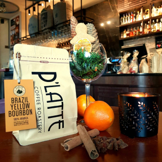 Zrnková káva - Žltá bourbon-pečená káva na mieste 250g.