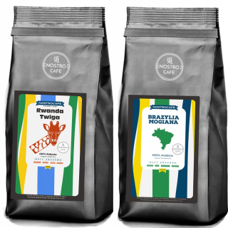 Zrnková káva -  Káva Beans 2kg Brazília Mogiena, Rwanda Twiga