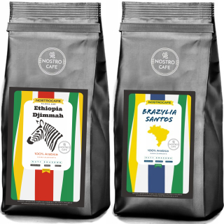 Zrnková káva -  Káva Beans 2kg Brazília Santos Etiópia Dijmmah
