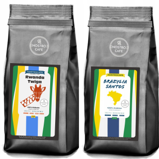 Zrnková káva -  Káva Beans 2kg Brazília Santos, Rwanda Twiga