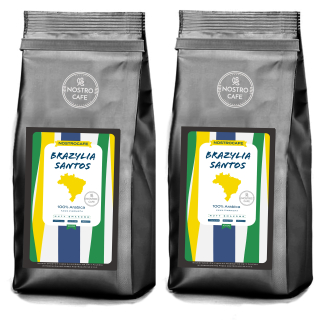 Zrnková káva -  Káva Beans 2kg Brazília Santos - Čerstvo pečené