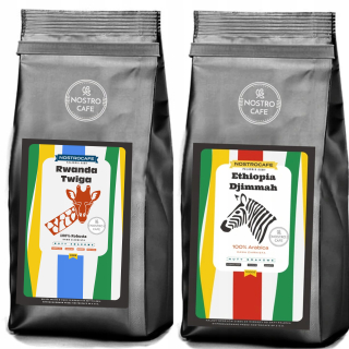 Zrnková káva -  Káva Beans 2kg Etiópia Dijmmah, Rwanda Twiga