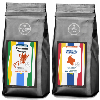 Zrnková káva -  Kávové zrná 2KG COLOMBIA MEDELLIN, Rwanda Twiga