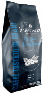 Káva bez kofeínu -  Kávové zrná. Deffeinovaný intenso 1 kg