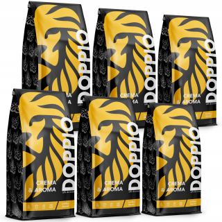 Zrnková káva -  Kávové zrná CREMA & AROMA DOPPIO 6x1 kg