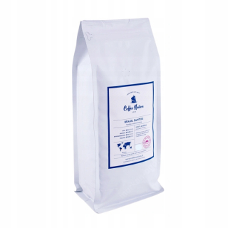 Zrnková káva -  Kávové fazuľa Kávová národa Brasil Santos 500 g