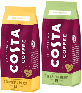 Káva mletá - Mletá káva Costa Coffee Bright Colom 2x200g