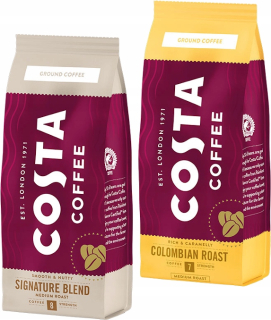 Káva mletá - Mleté kávy Costa coffee signatr med colom 2x200g