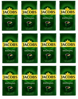 Káva mletá -  Mleté kávy Jacobs Kronung 500 g Import DE X 12