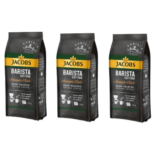 Káva mletá - Mleté kávy jacobs barista aromatické a bohaté 3x