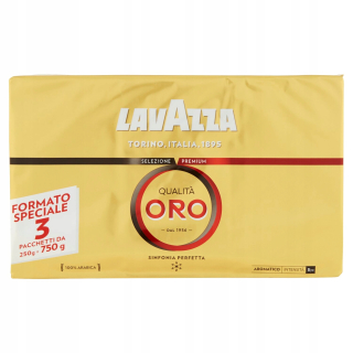 Káva mletá - Mletá káva Lavazza Qualita Oro 3 x 250g