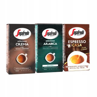Káva mletá - Mleté kávy Segafredo Crema Arabica Casa 3 x 250g