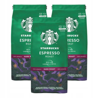Káva mletá -  Mletá káva Starbucks Espresso Dark Roast 3x200g