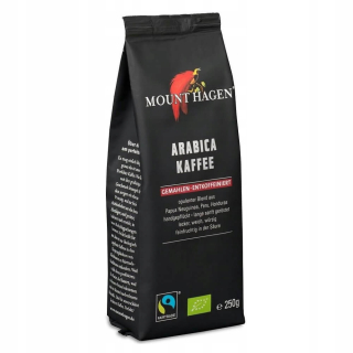 Káva bez kofeínu -  Mletého kávy Arabica Hellic 250g Mount Hagen