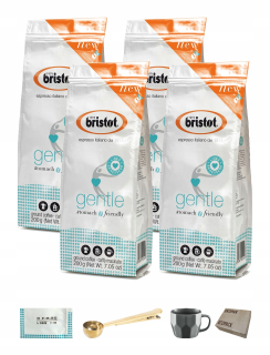 Káva mletá - Žalúdok Friendly Coffee Gentle 4x 200g + Clipso