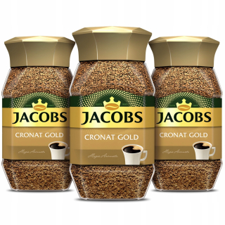 Instantná káva -  Rozpustné kávy jacobs cronat gold 3x200g