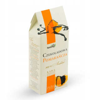 Káva mletá - Káva aromatická čokoládová oranžová krabica mletá