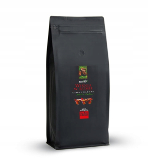 Káva mletá - Chuť Coffee Cherry v Rum 1kg Mielona