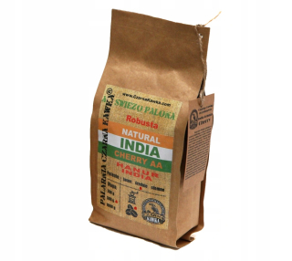 Zrnková káva -  Čerstvo pražená káva INDIA Chery AA 1kg