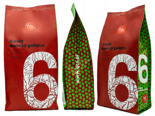 Zrnková káva -  Kávové zrná 1 kg č. 6 100% Arabica Čerstvo pražená