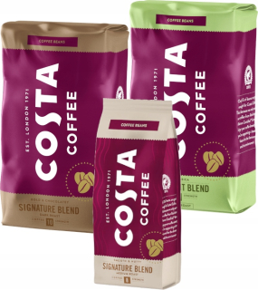 Zrnková káva -  Káva Costa Coffee Bright Dark kávové zrná 2kg + 200g