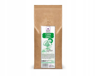 Zrnková káva -  Kávové zrná Etiópia Djimmah 1 kg Arabica