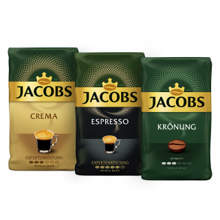 Zrnková káva - Jacobs Grainy Coffee 3 Typy 1,5 kg (3x500g)