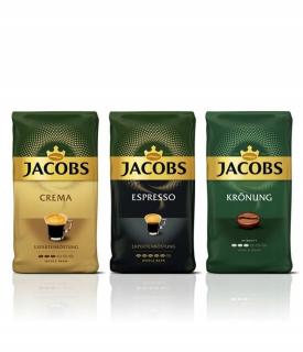 Zrnková káva - Jacobs Grainy Coffee 3 Typy 3KG (3x1000G)