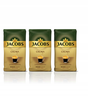 Zrnková káva - Jacobs Crema 3x1kg obilia Káva, intenzita3 / 6