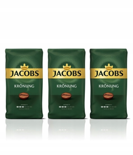 Zrnková káva - Kávové zrná Jacobs Krönung 3x1000g, intenz. 3/6