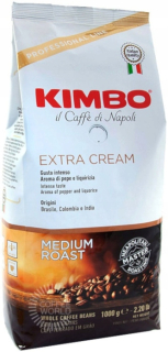 Zrnková káva - Kávové zrná KIMBO EXTRA KRÉM 1kg