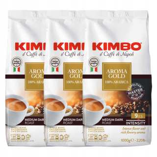 Zrnková káva -  Kimbo Aroma Gold 3x1kg Káva