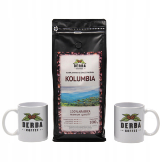Zrnková káva - Káva Beans Kolumbia 1kg plus 2xKubek